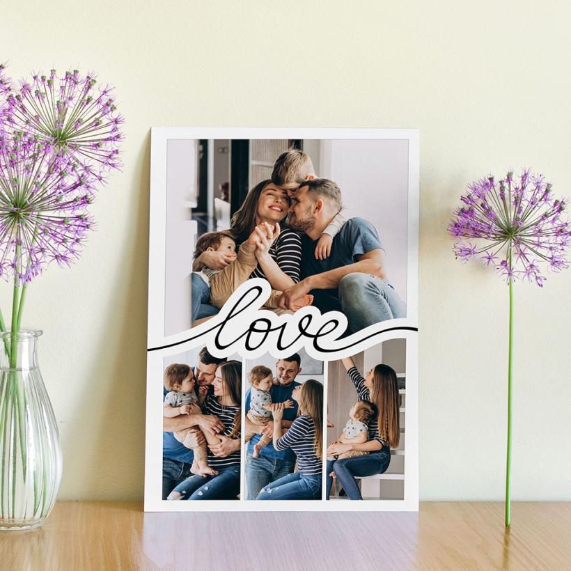 Картина от канава със снимки - Love