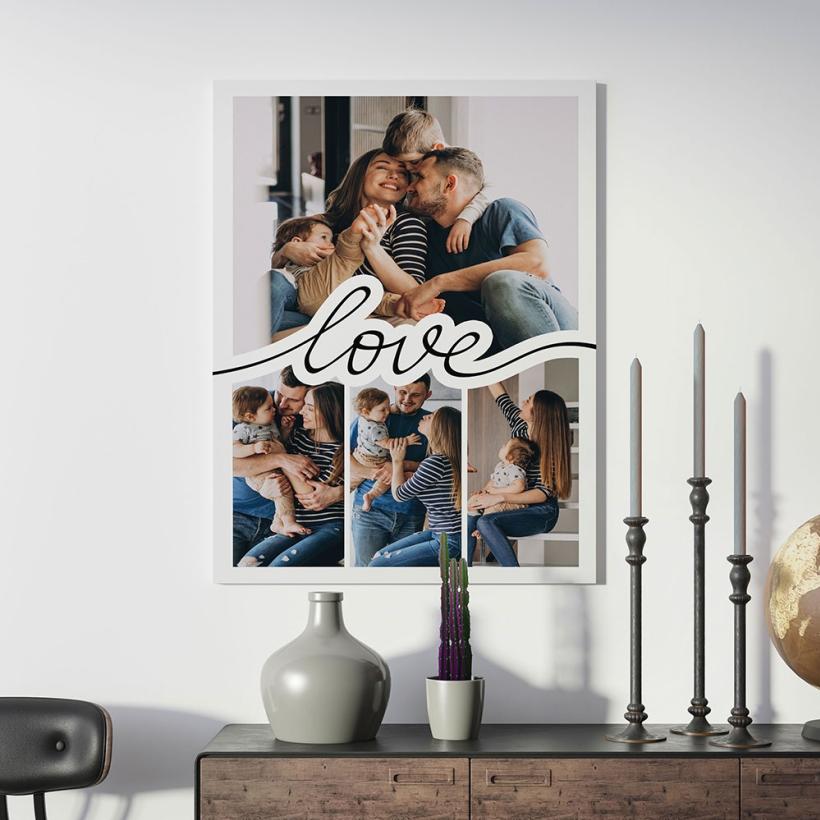 Картина от канава със снимки - Love