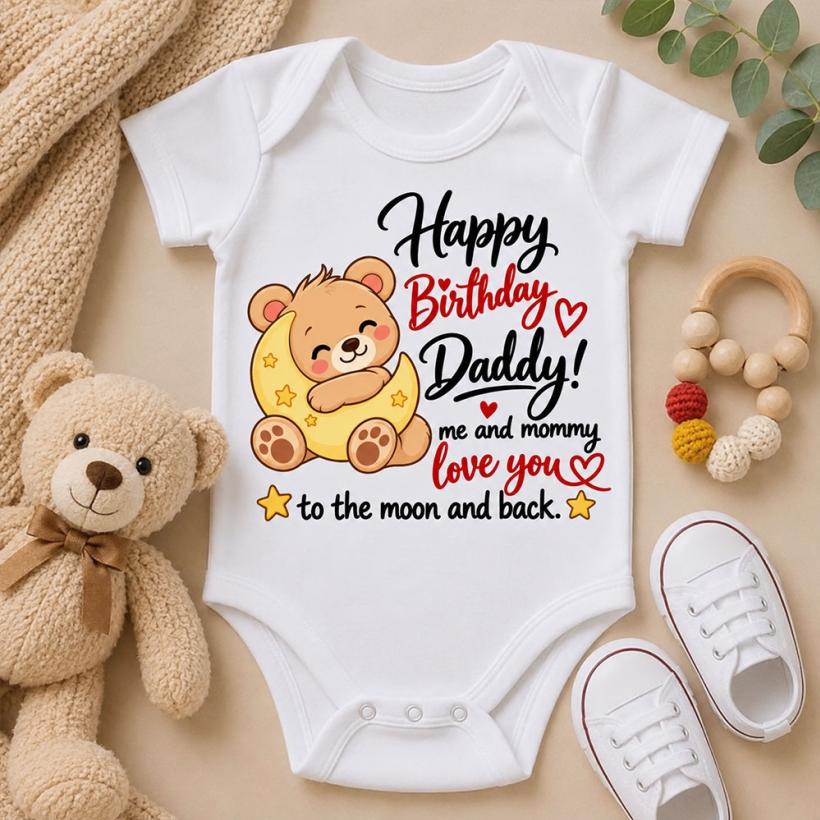 Бебешко боди - Happy Birthday Daddy 3