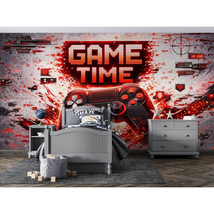 Фототапет геймърски дизайн Game Time