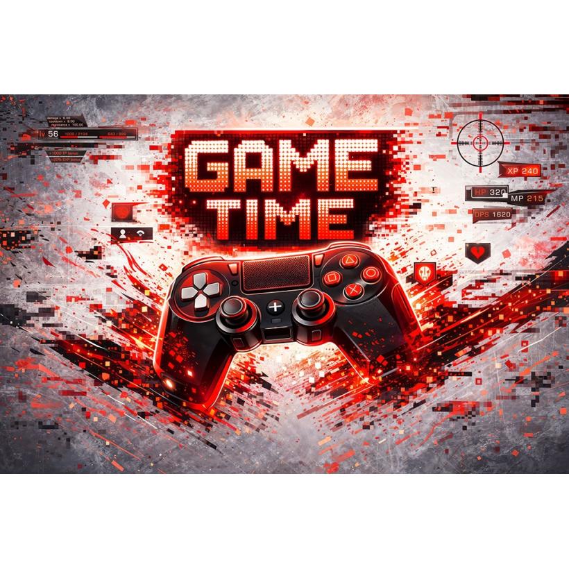 Фототапет геймърски дизайн Game Time