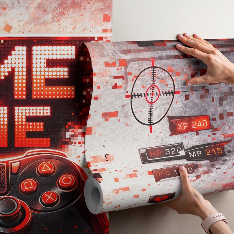 Фототапет геймърски дизайн Game Time