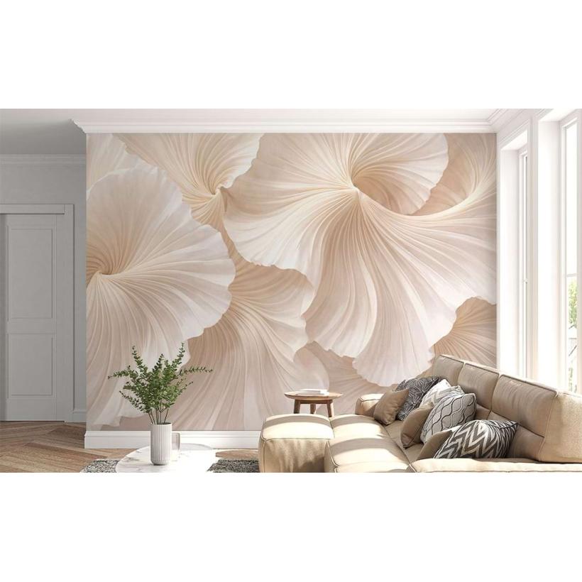 Фототапет Ефирни бежови форми с 3D Ефект