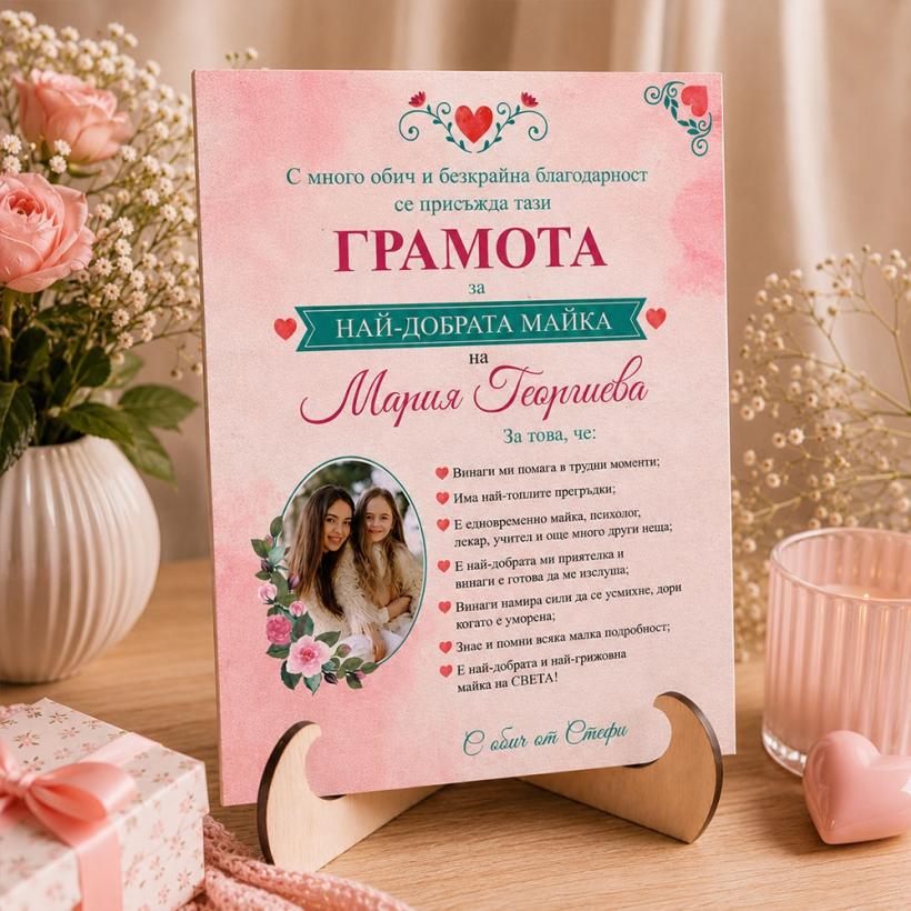 Персонализирана грамота за майка