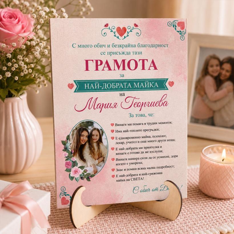 Персонализирана грамота за майка