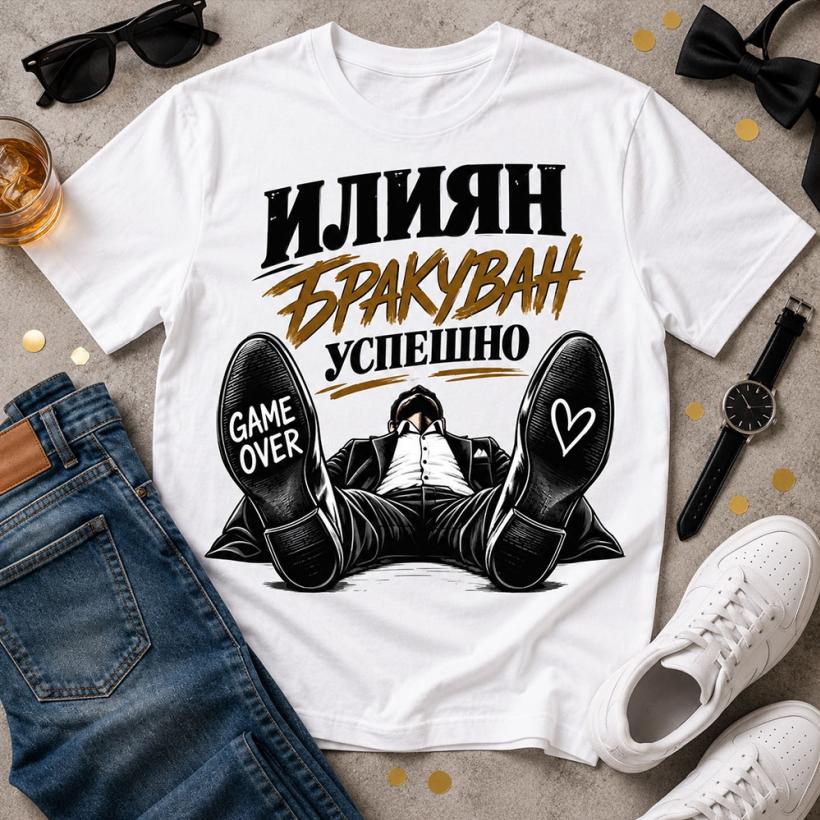 Мъжка тениска с име - Бракуван успешно