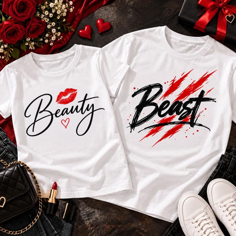 Комплект Тениски - Beauty &amp; Beast