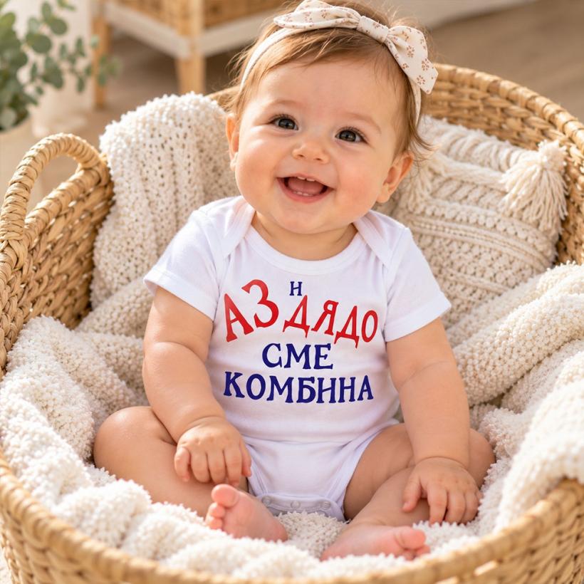 Бебешко боди - Аз и Дядо сме комбина