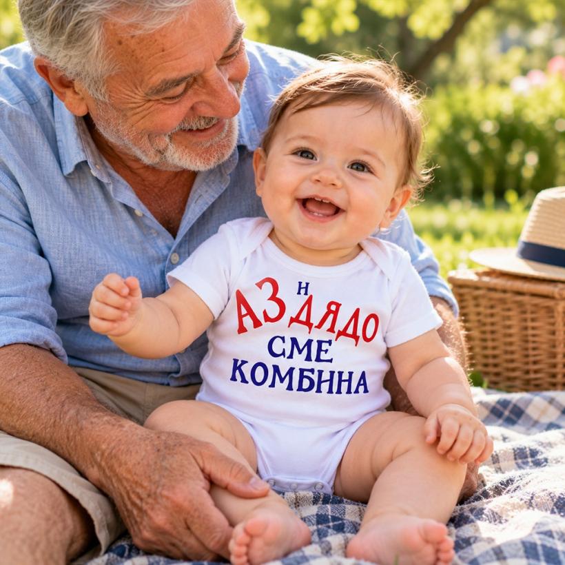 Бебешко боди - Аз и Дядо сме комбина