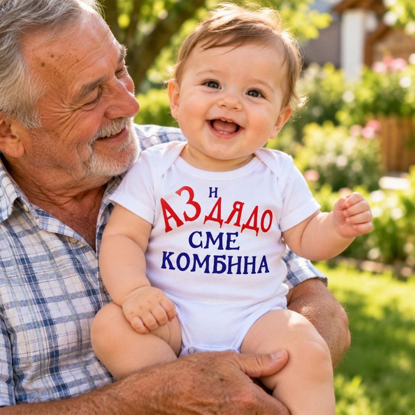 Бебешко боди - Аз и Дядо сме комбина