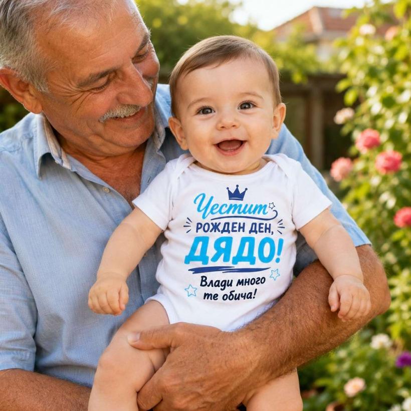 Бебешко боди - Честит Рожден Ден Дядо!