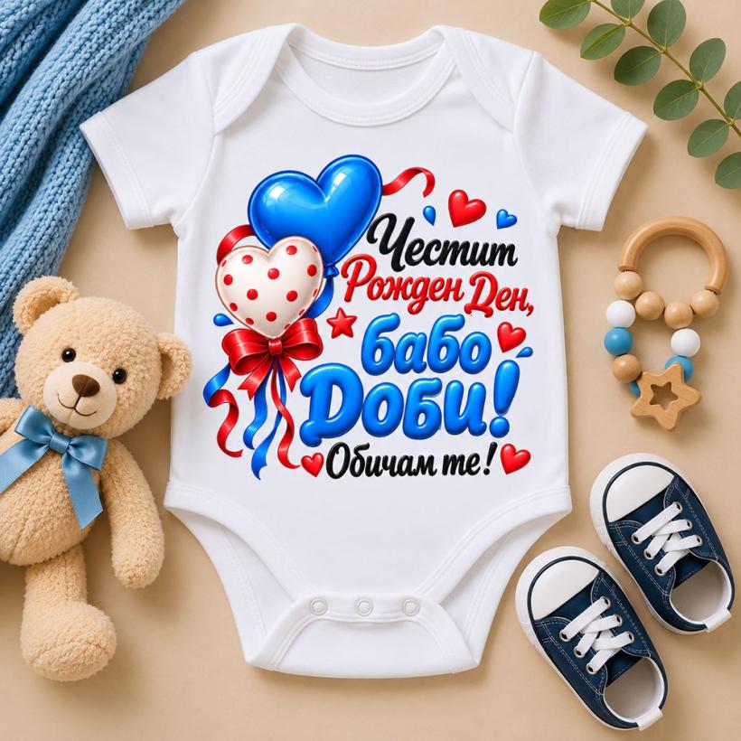 Бебешко боди - Честит Рожден Ден Бабо...2