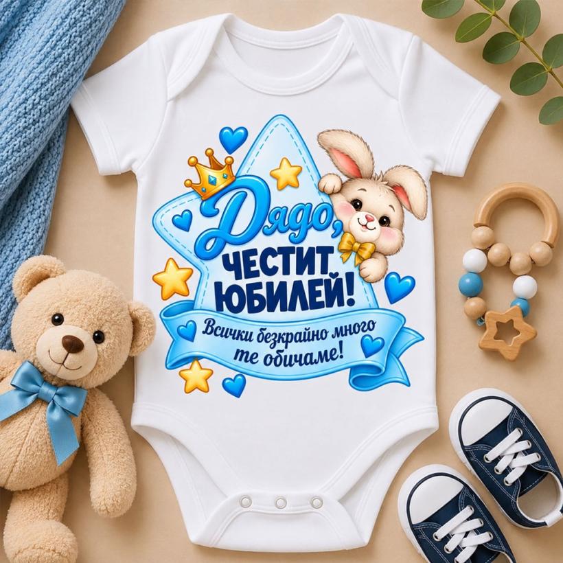 Бебешко боди - Дядо, Честит Юбилей!