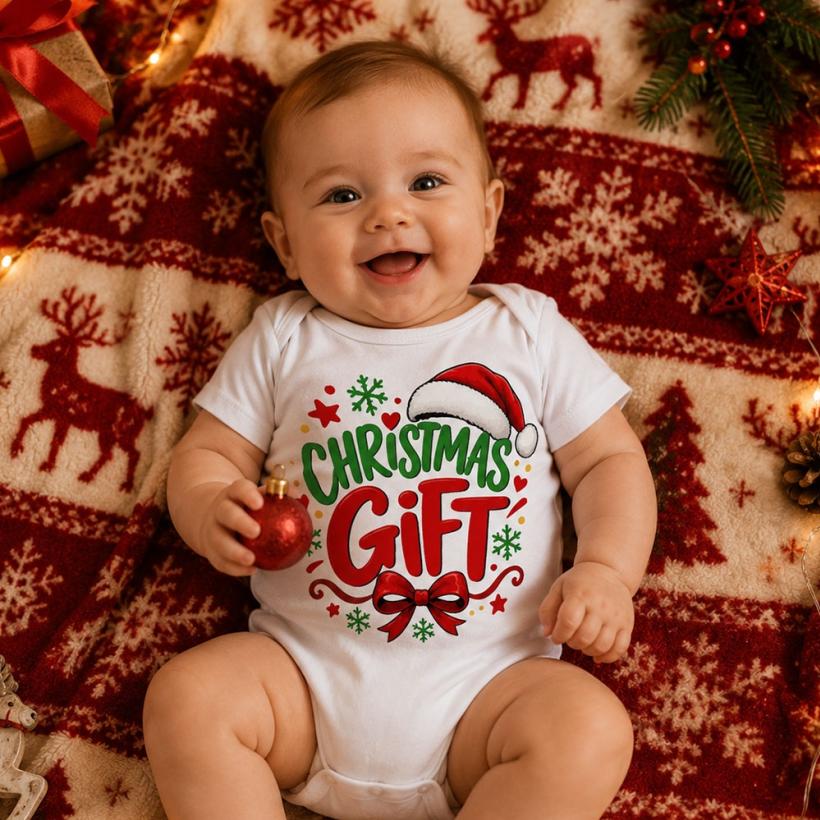 Комплект Тениска + Боди - Daddy and chrismas gift