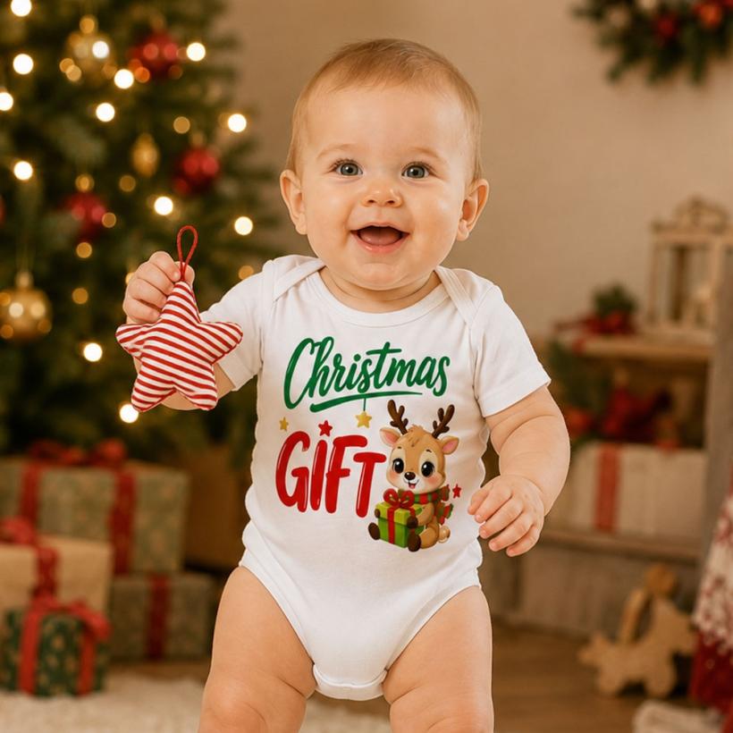 Комплект Тениска + Боди - Daddy and chrismas gift 3