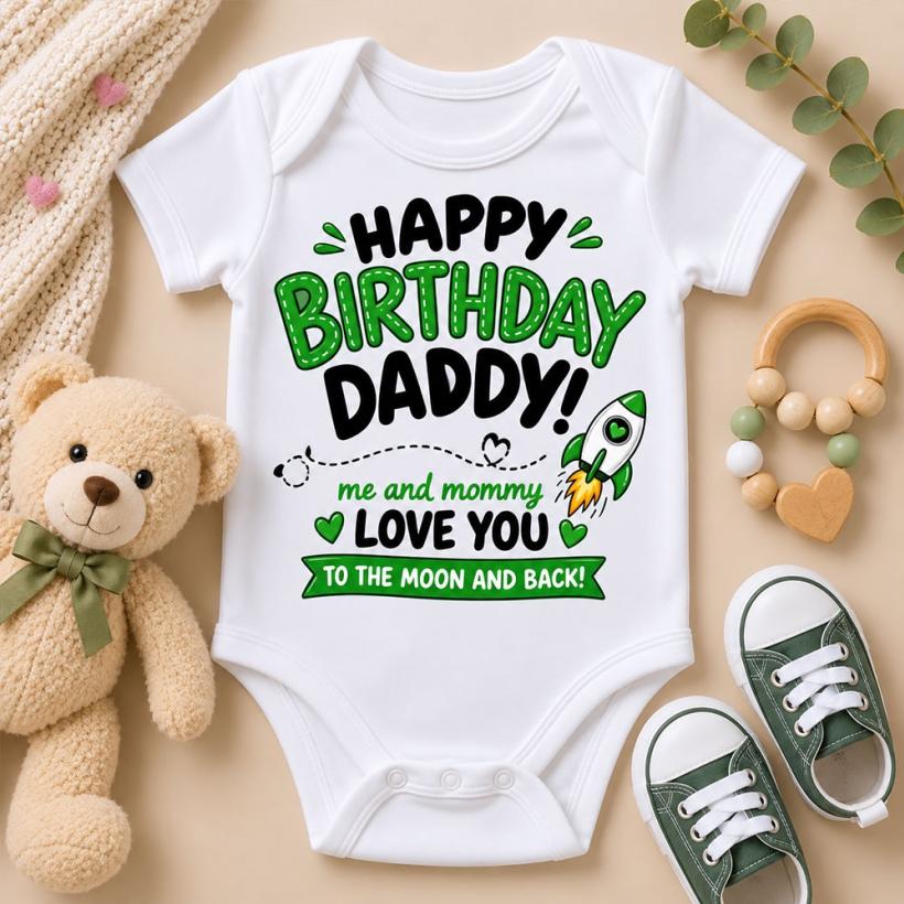 Бебешко боди - Happy Birthday Daddy 2