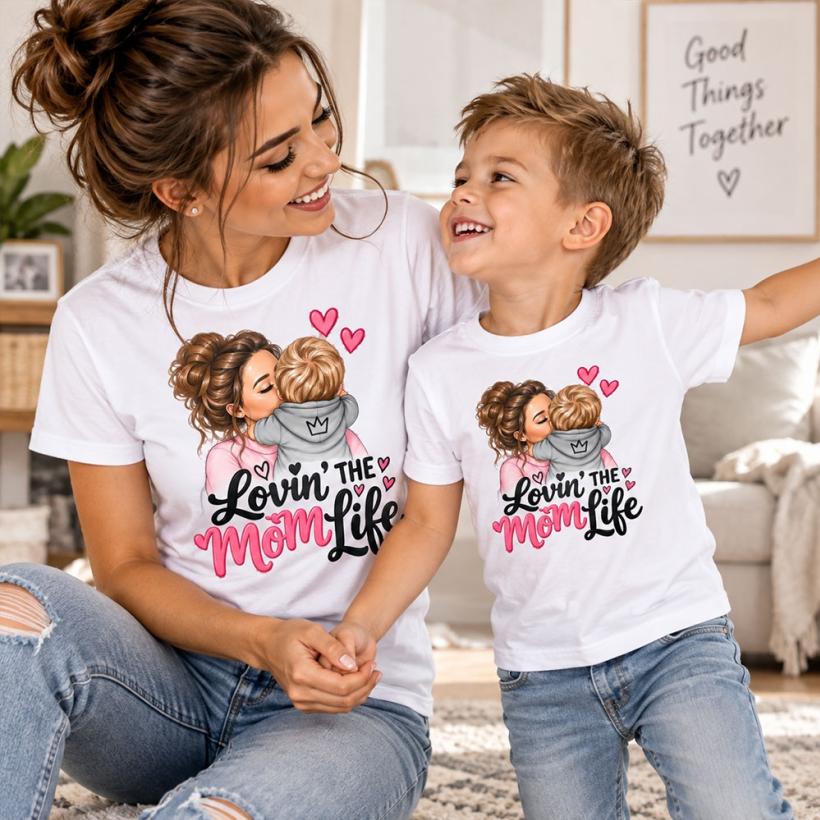 Комплект тениски - Lovin the mom life
