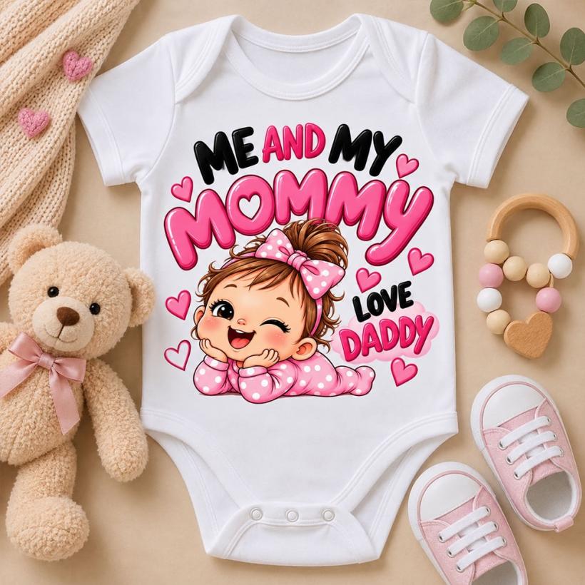 Бебешко боди - Me and my mommy love daddy