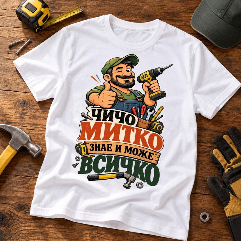 Тениска с ваше име - Чичо ... знае и може всичко