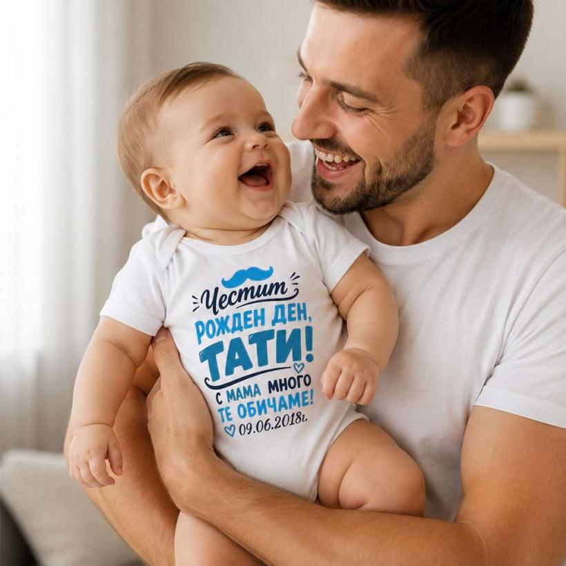Бебешко боди - Честит Рожден Ден, Тати! 