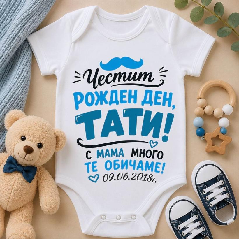 Бебешко боди - Честит Рожден Ден, Тати! 